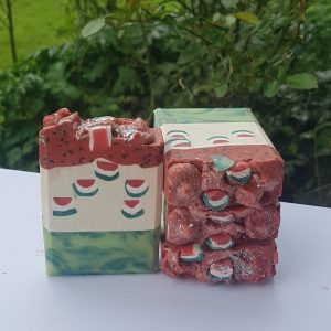 watermelon goats milk soap