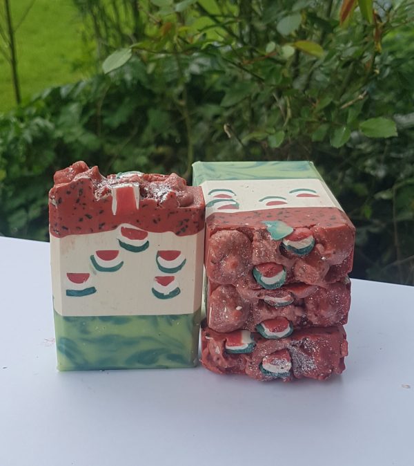 watermelon goats milk soap