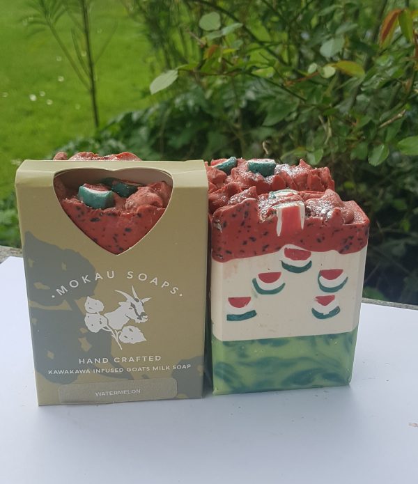 watermelon goats milk soap