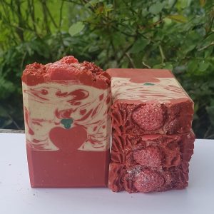 strawberry goats milk soap