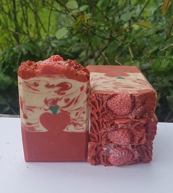 strawberry goats milk soap