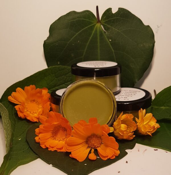 kawakawa, comfrey and calendula balm